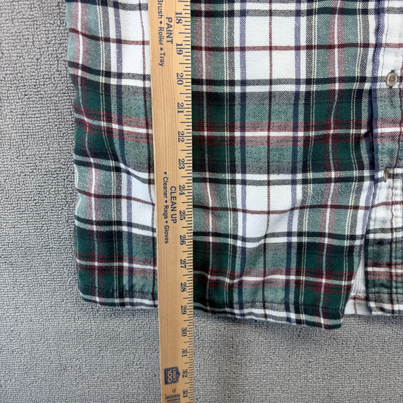 VTG Wrangler Sport Thermal Lined Flannel Mens XXL Green Plaid Cotton 90s Era - Picture 5 of 7